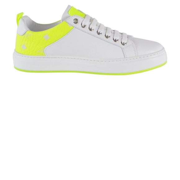 MCM Women's Neon Visetos Low Top Sneakers Shoes - Picture 8 of 10
